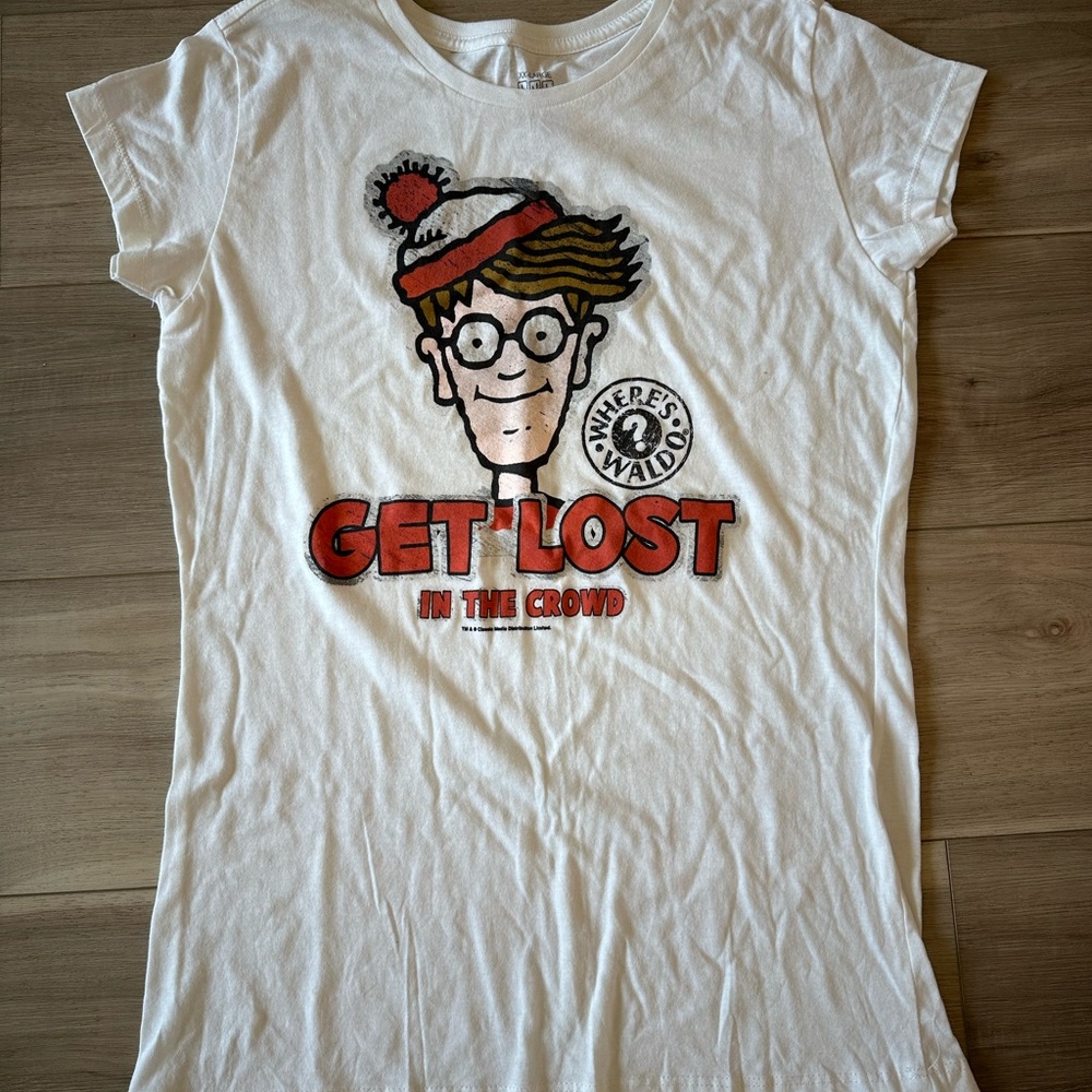 White 'Where's Waldo' Graphic T-Shirt
